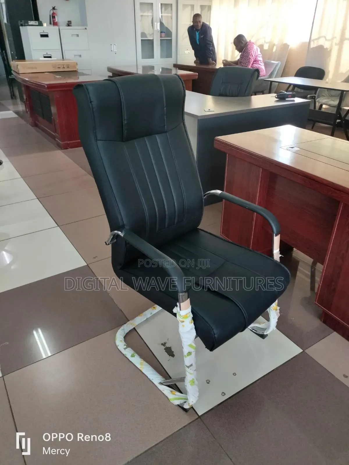 Black Support Leather Office Chair