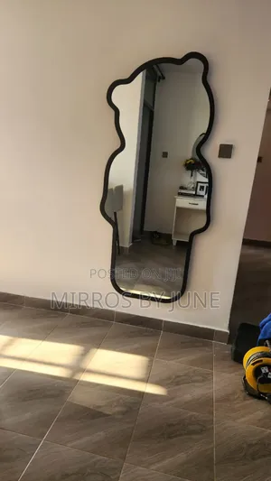Teddy Bear Mirror With Thick Black Frame