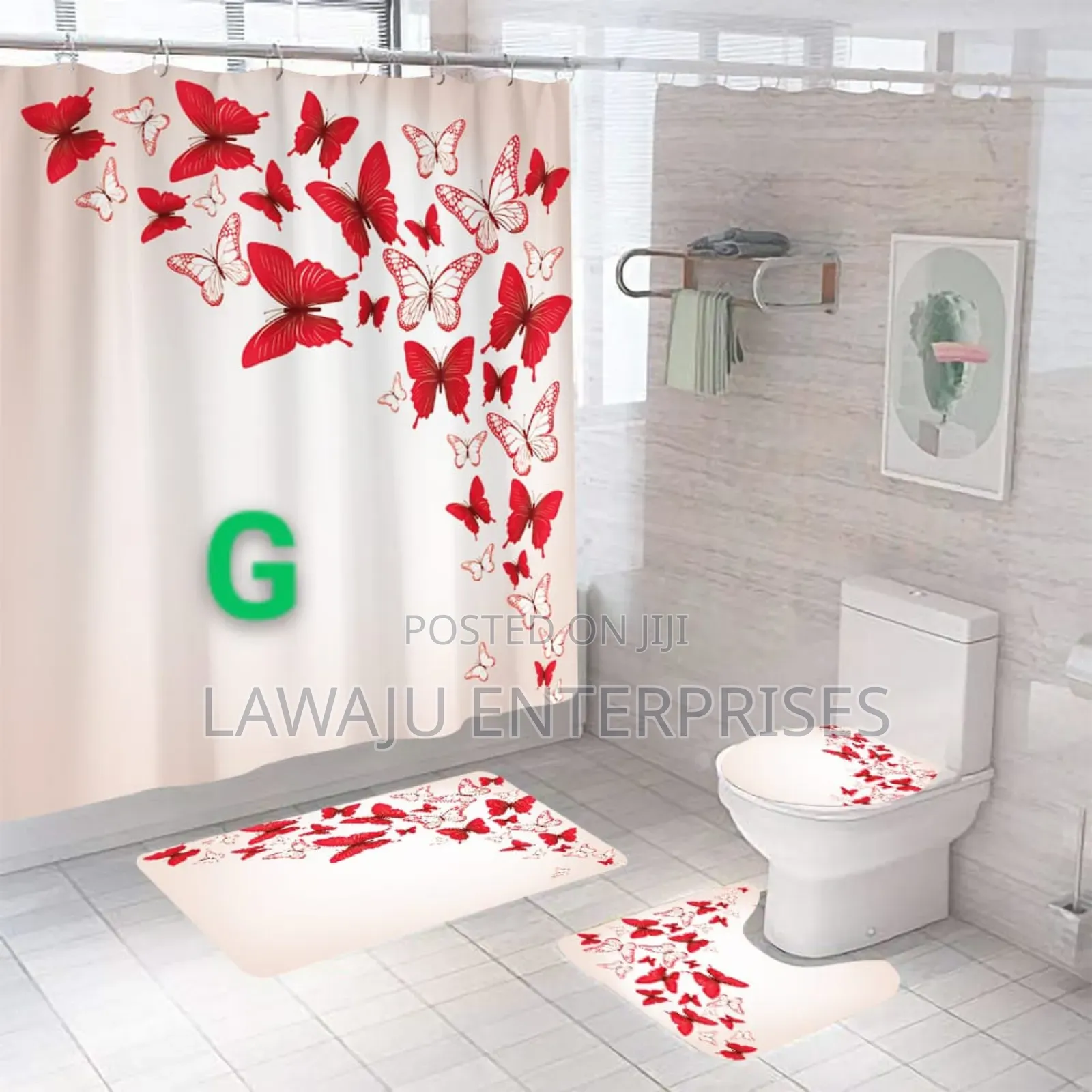 RWD Butterfly 4 PCS Bathroom Set