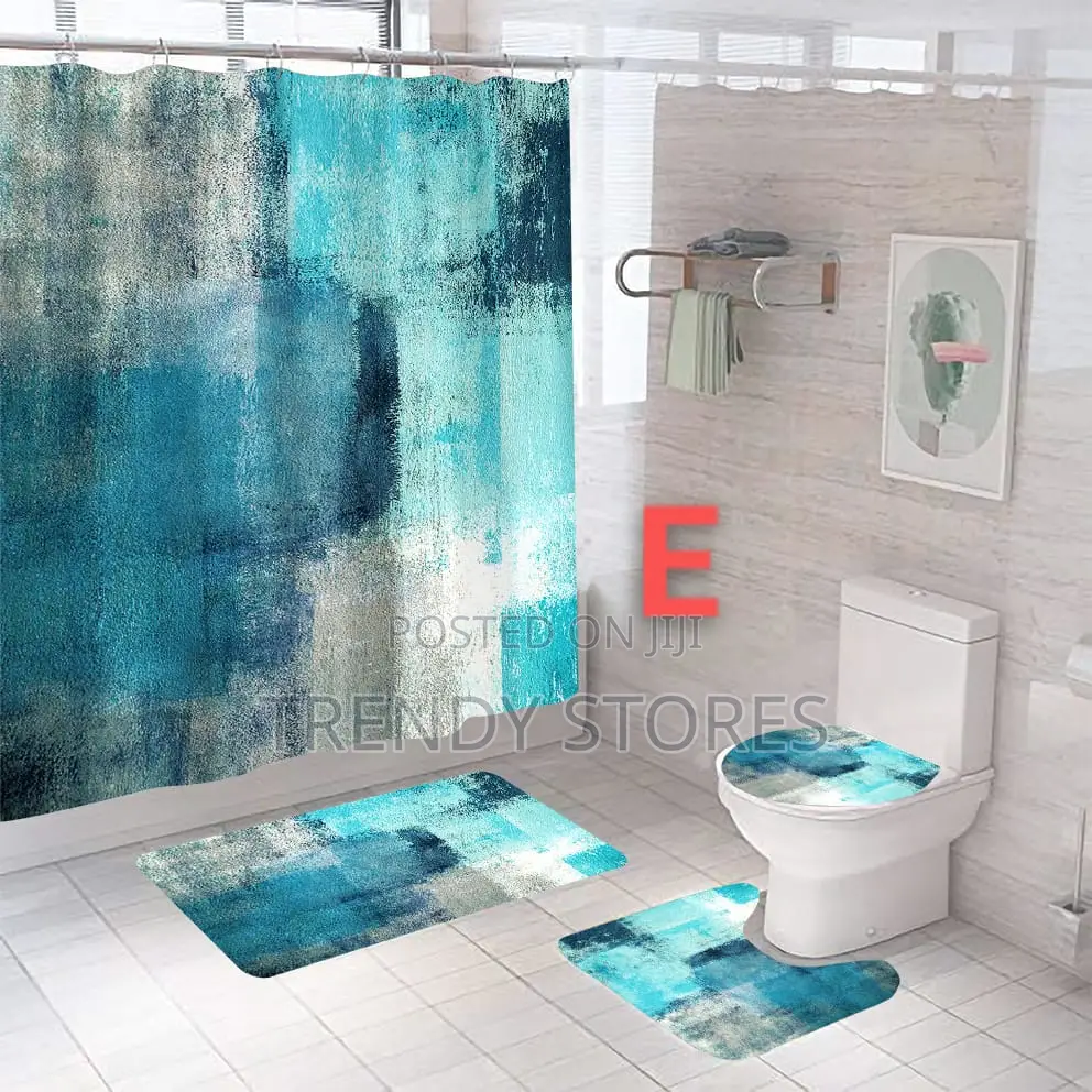 4pcs Turquoise Bathroom Set
