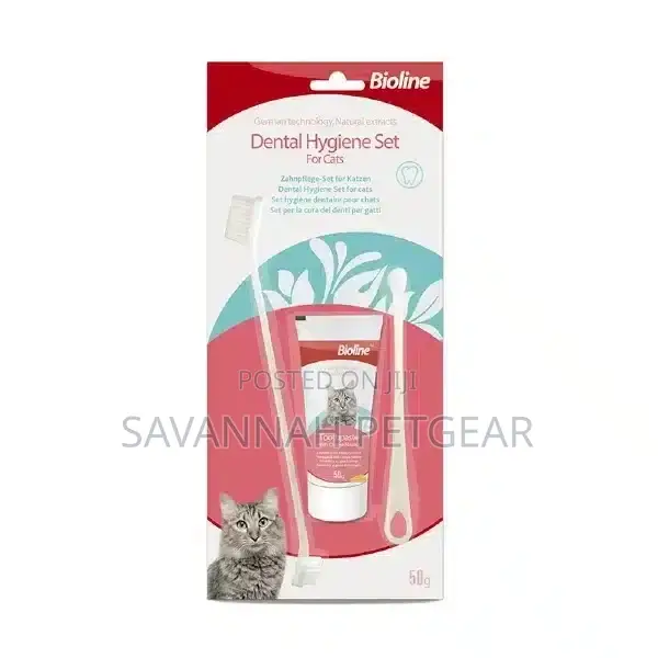 Bioline Dental Hygiene Set for Cats Toothpaste Toothbrushes