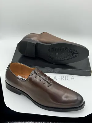 Official Brown Leather Shoes for Men With Rubber Sole
