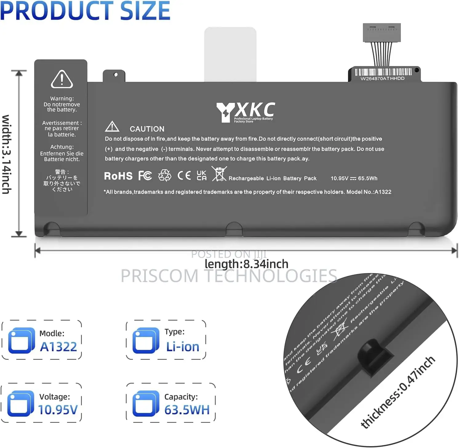 Apple Macbook Battery - With Warranty