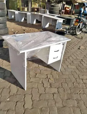 White Unique Portable Office Table