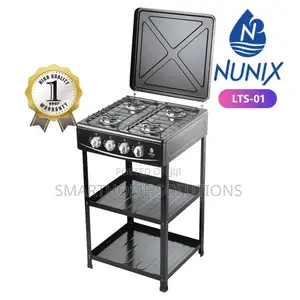 Nunix With Shelves Standing Full Gas Cooker