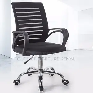 Office Chairs: Casual Black Solid Mesh Back Study Chair
