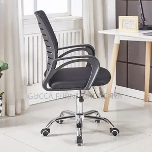 Office Chairs: Casual Black Solid Mesh Back Study Chair