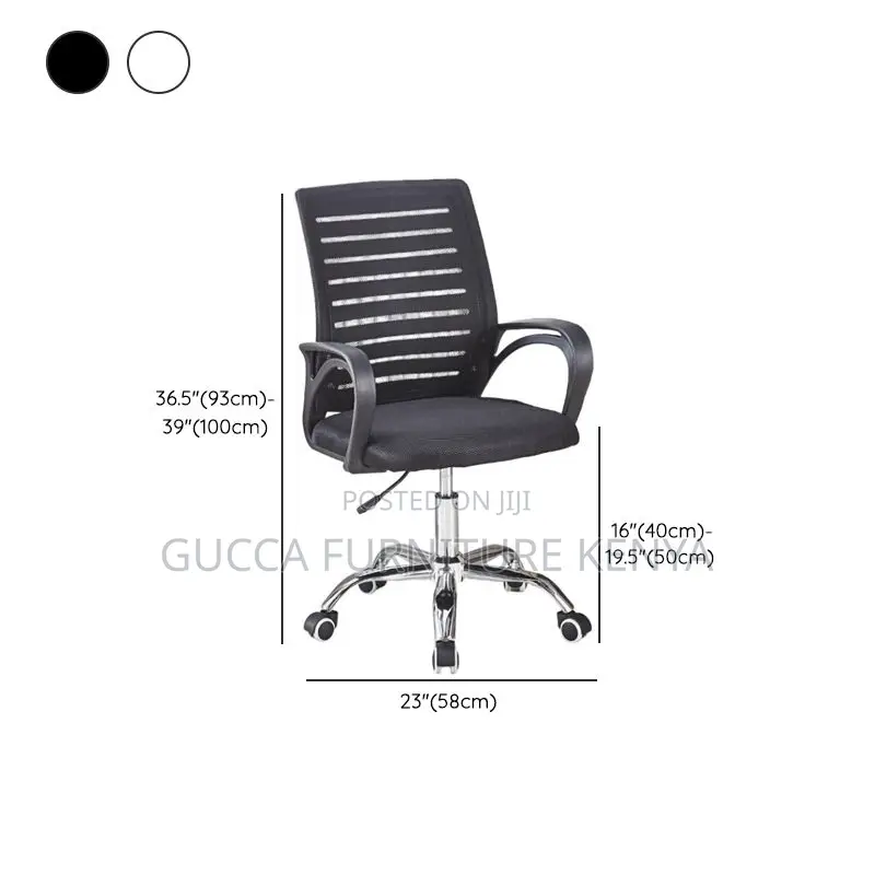 Office Chairs: Casual Black Solid Mesh Back Study Chair