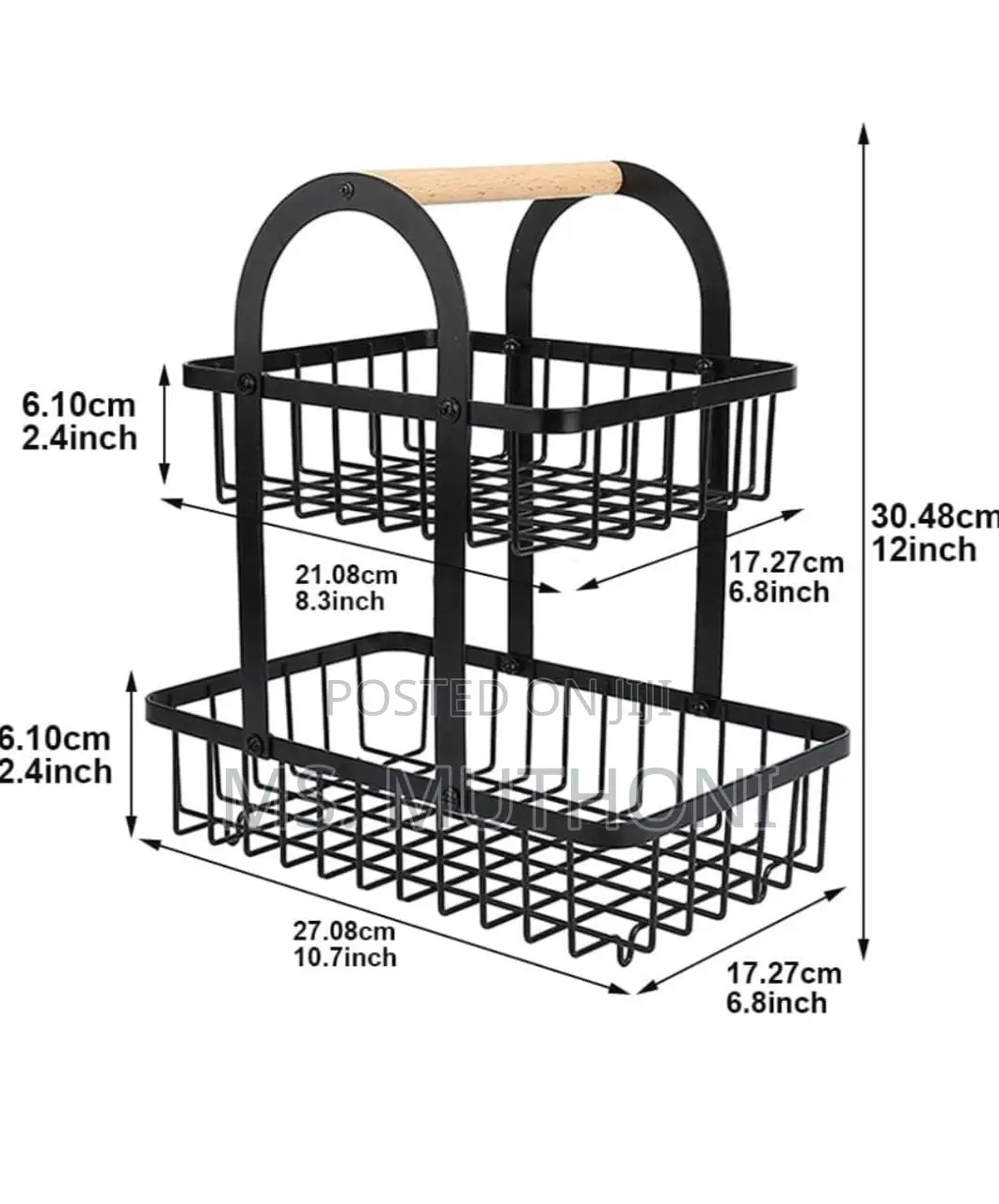 * Egg Basket Fruit Storage Basket 2-Tier Kitchen Countertop