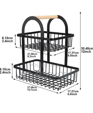 * Egg Basket Fruit Storage Basket 2-Tier Kitchen Countertop