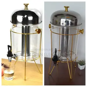 Golden Metal Frame Juice Dispenser 8l