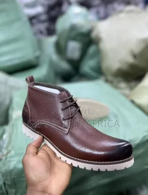 Brown Leather Official Leather Boots for Men
