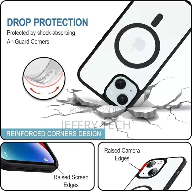 Infinite Case Back Cover for Apple iPhone 15 Plus (Black, Ma