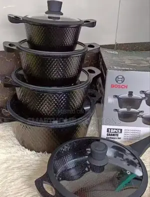 Bosch 11pcs Granite Cookware Set With Silicone Lid Non Stick