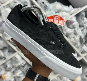 Black Double Sole Fabric Unisex Vans