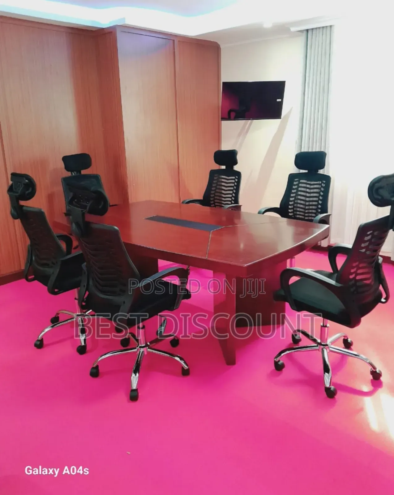 Mahogany Conference Table and Chairs
