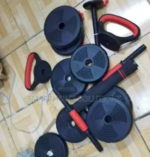 Durable 15kg Dumbell Barbell Kit 6in1
