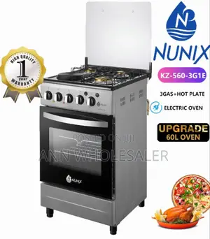 3+1 Nunix 50 by 60 Gas Cooker With Electric Oven