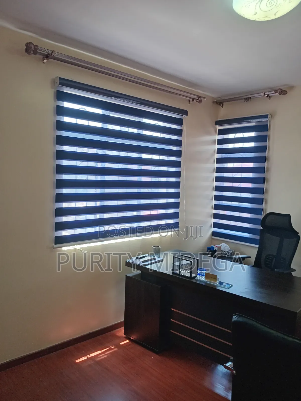 Navy Blue Office Curtains