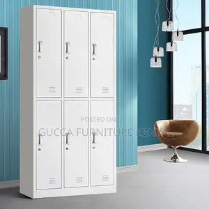 Office Chairs: Six-Door Locker Storage Unit for Home Office