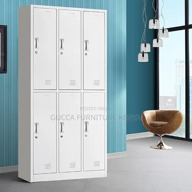 Office Chairs: Six-Door Locker Storage Unit for Home Office