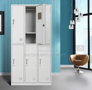 Office Chairs: Six-Door Locker Storage Unit for Home Office