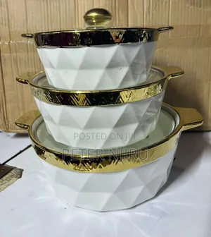 3 PCS Ceramic Pots 2.8,2.2 and 1.5 L at 3500