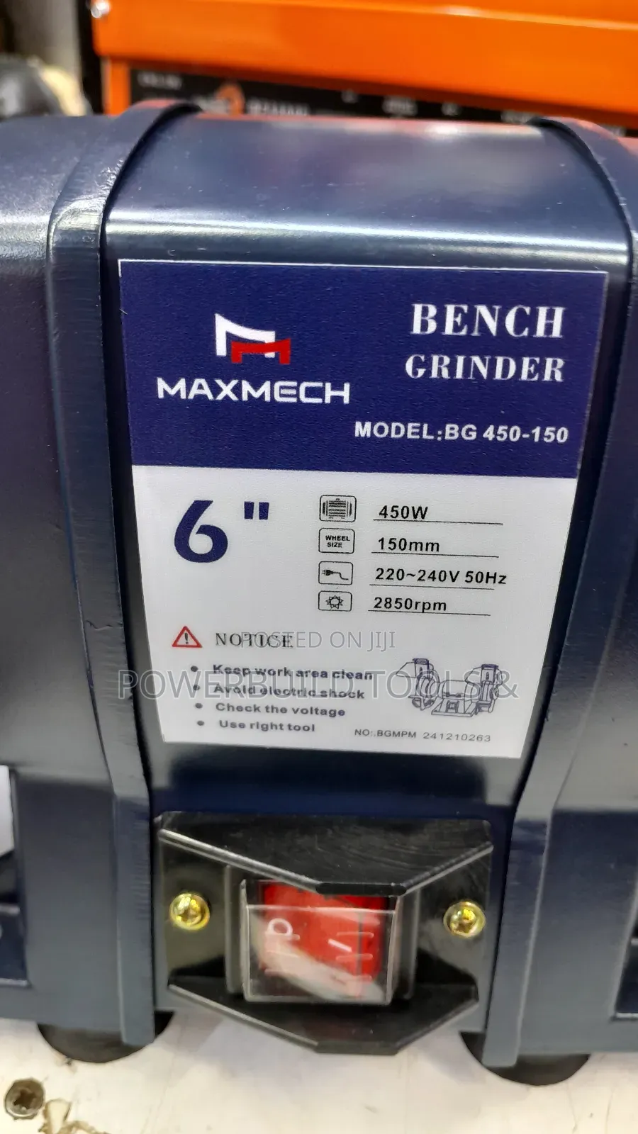 6" Bench Grinder 450w Electric Powered