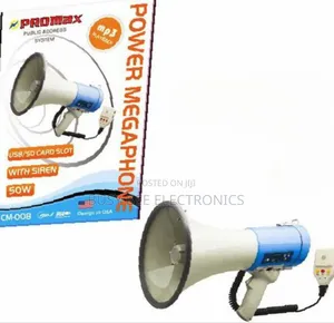 Promax 50w Public Address System With Siren Power Megaphone