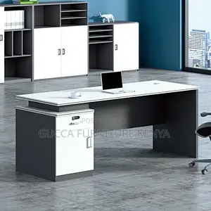 Clerical Desking:120cm Writing Desk With Wood Pedestal Base