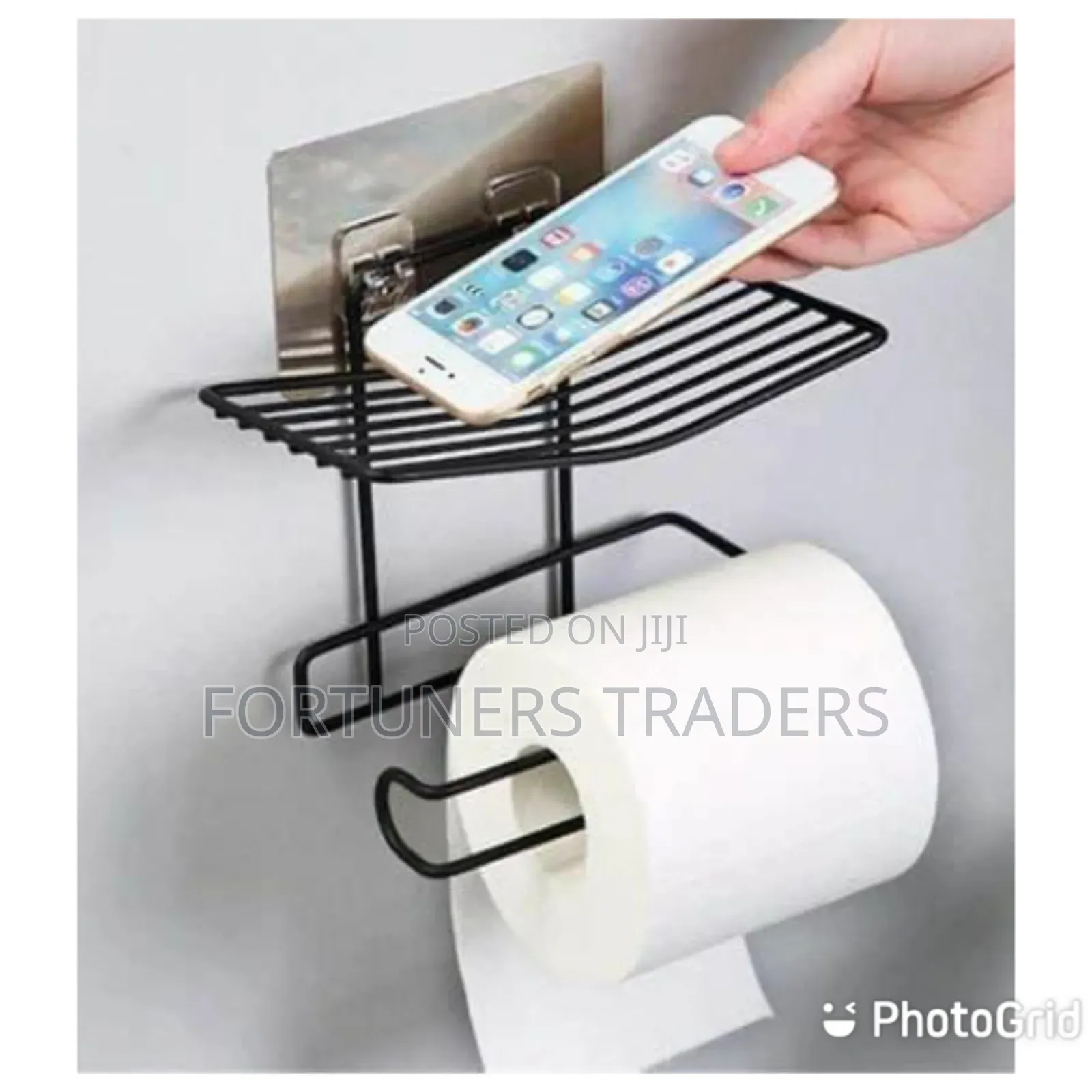Wall Mounted Tissue Holder With Rack