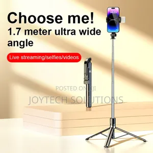 Outdoor Hot Selling 1.7m Portable Stick Selfie With Light