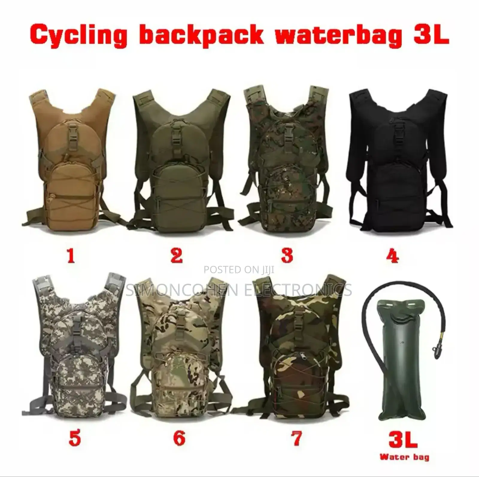 2 in 1 Hydration Backpack Plus 3litres Insulated Water Bag