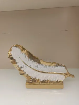 Ceramic Leaf Decor Pair