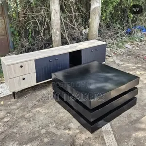 Natural Black Matching Tv Stand Table