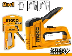 Ingco 2-in-1 Stapler Gun Heavy Duty Staple Gun Brad Nailer
