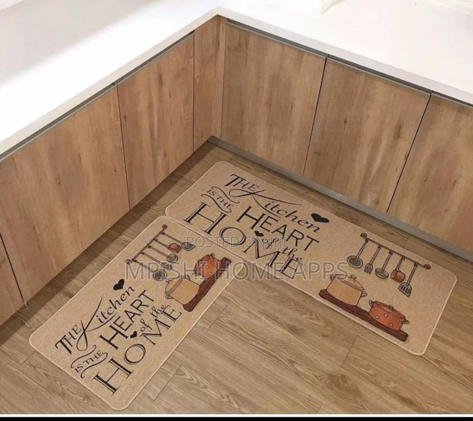2 PCS Rubber Kitchen Mat