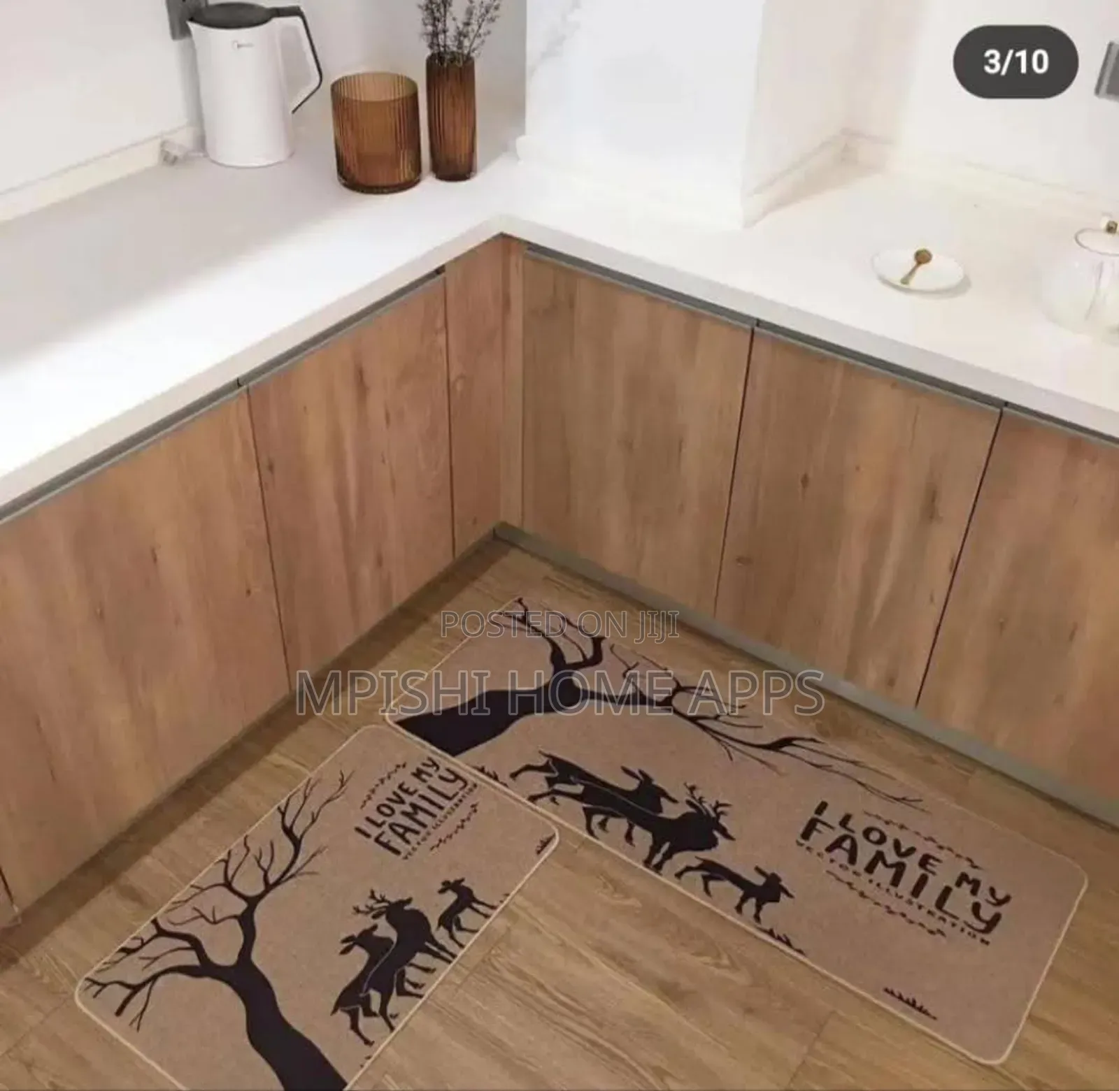 2 PCS Rubber Kitchen Mat