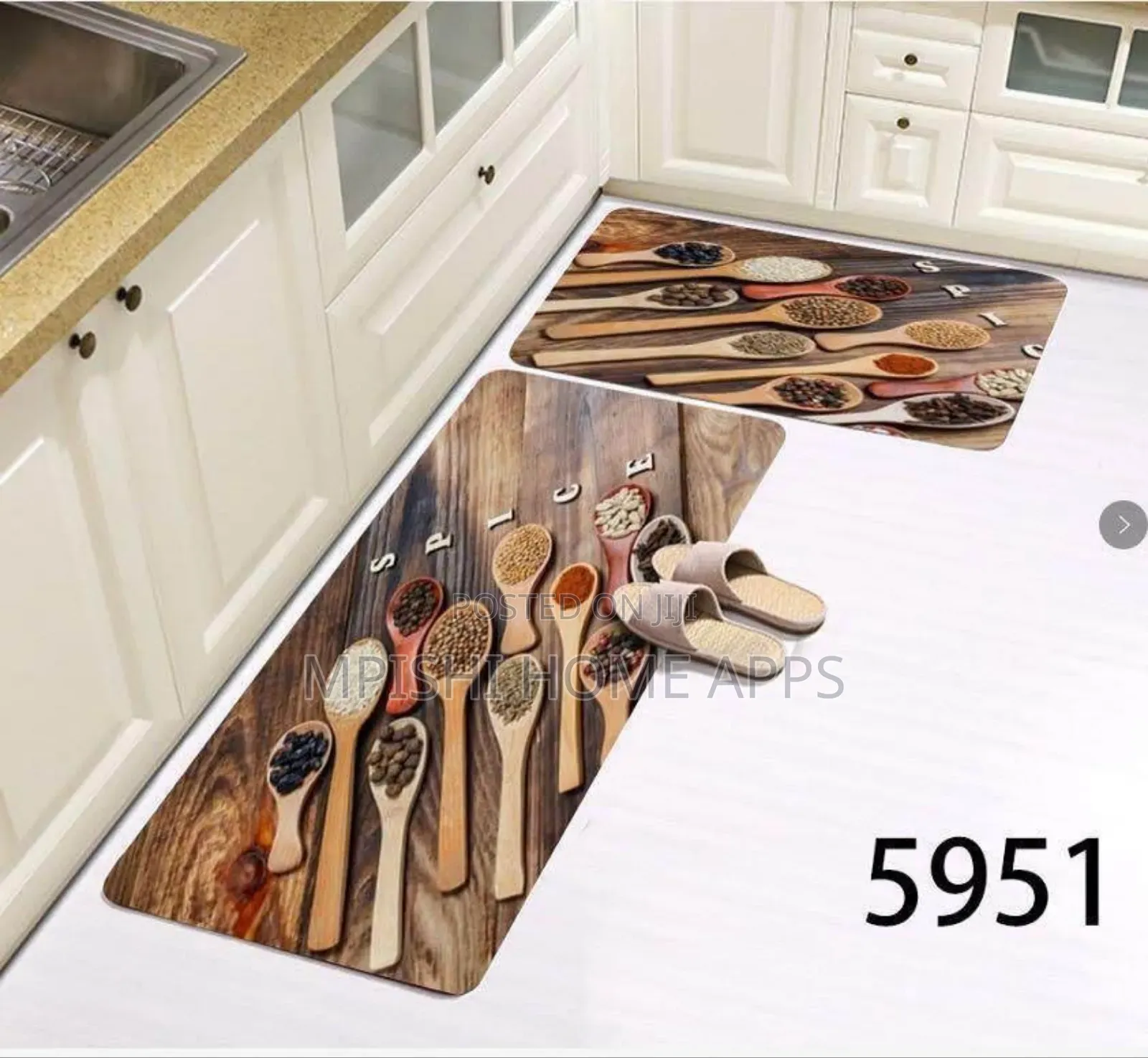2 PCS Rubber Kitchen Mat