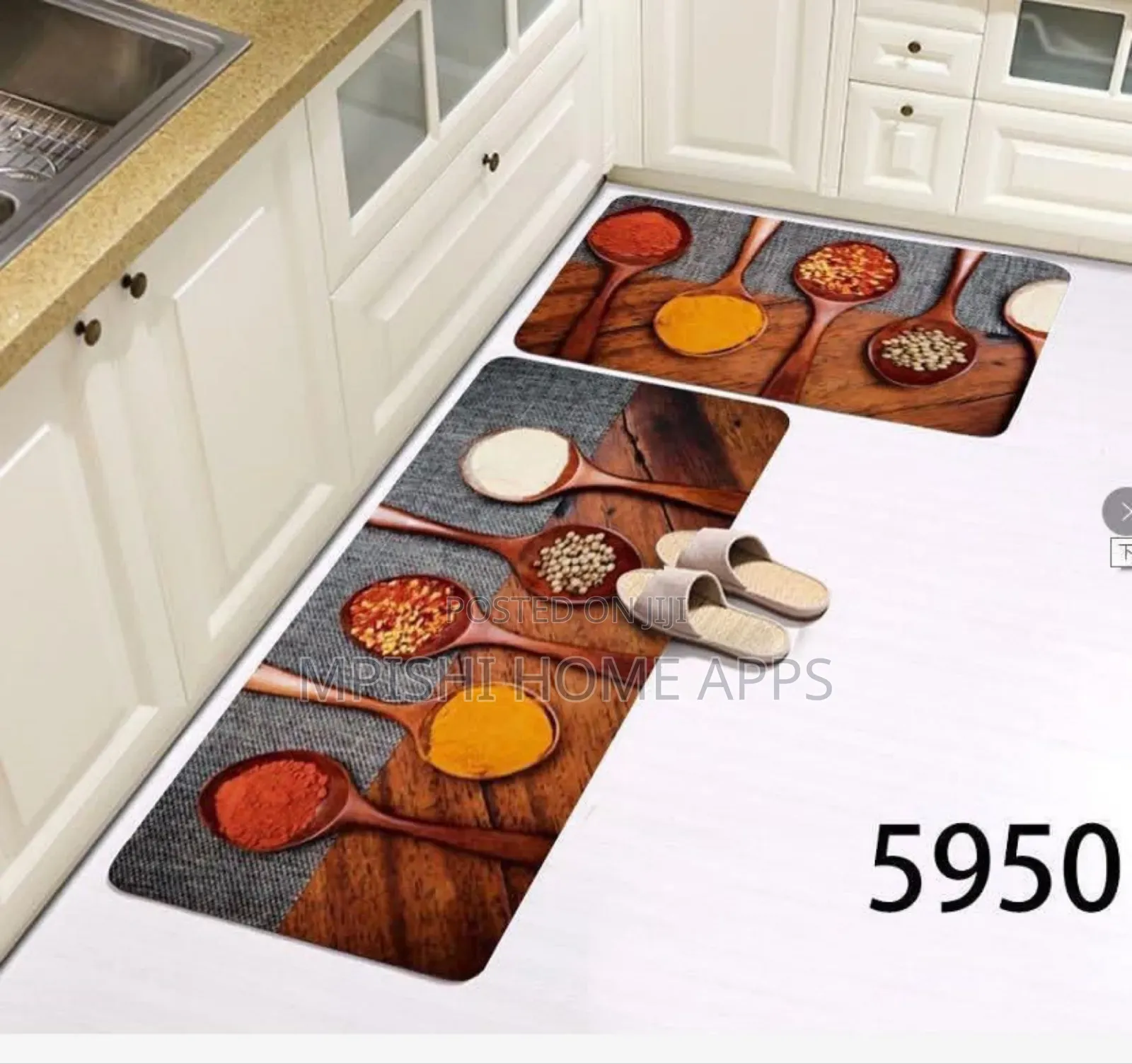 2 PCS Rubber Kitchen Mat