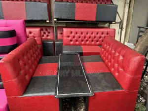 Restaurant And Bar Couches With Black Table