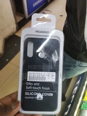 Souligo Silicone Huawei P30 Lite Case Color Black,Microfiber