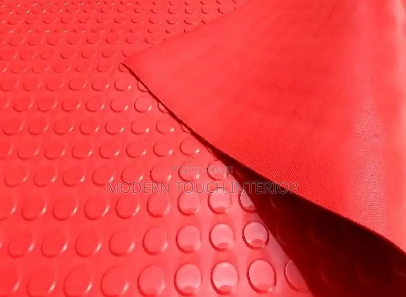 Red Coin-Pattern Carpets