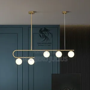 Gold Milk Ball Chandelier