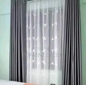 Silver Grey Two Piece Window Curtains