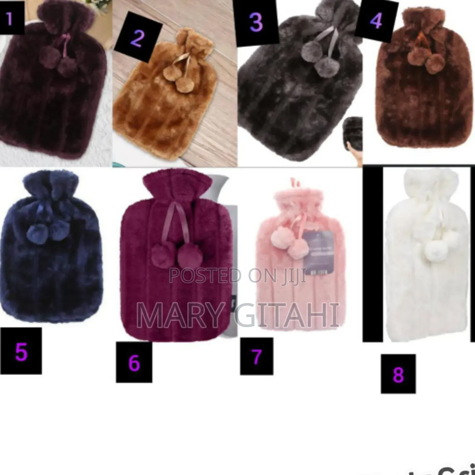 Generic Hot Water Bottle With Fleece Cover