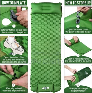 Foot Press Sleeping Mat, Camping Sleeping Pad W Inbuilt Pump