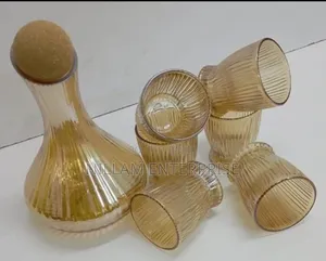 7 in 1 Carafe Jug With Ribbed Glasses