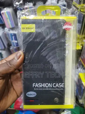 Yikatu Leather Flip Richboss Cover for Xiaomi Redmi A3-Black