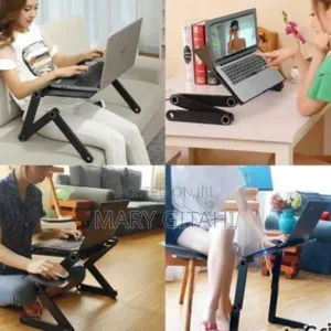 Black*Laptop Stand With Mouse Pad and Fun*